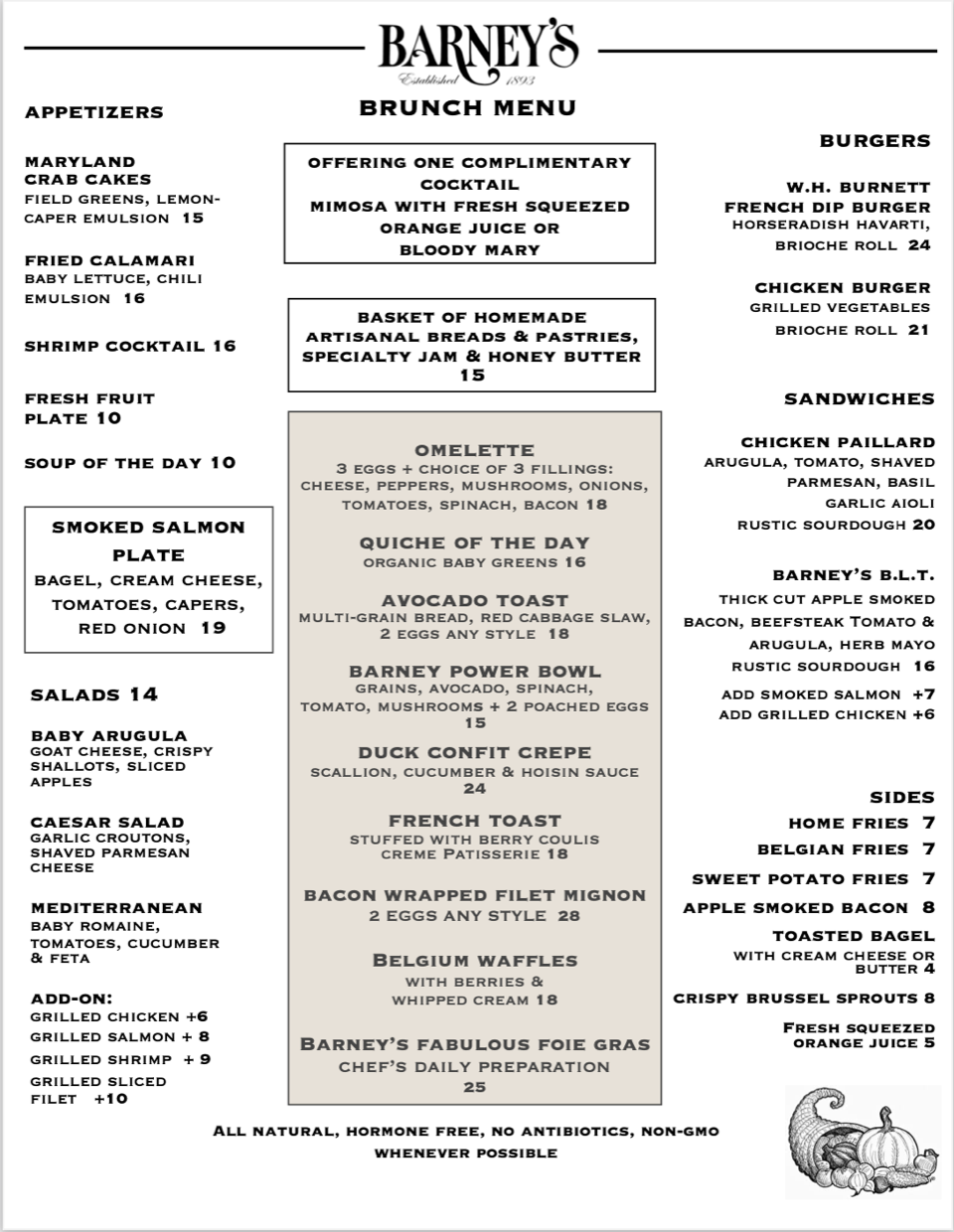 brunch menu brunch menu
